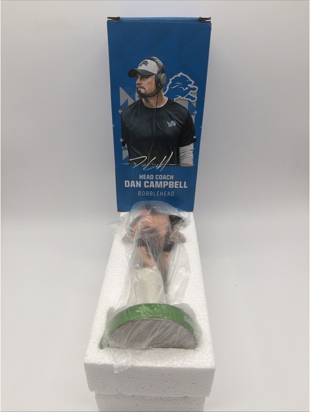 Dan Campbell Detroit Lions Head Coach Bobblehead SGA Ford Field Giveaway